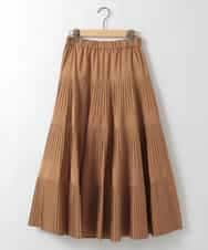 ZMHGE25140 al'aise modulation(アレーズモジュレーション) ティアードデザインプリーツスカート ベージュ