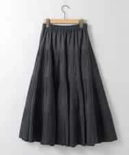ZMHGE25140 al'aise modulation(アレーズモジュレーション) ティアードデザインプリーツスカート ダークグレー