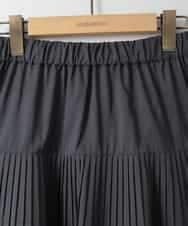 ZMHGE25140 al'aise modulation(アレーズモジュレーション) ティアードデザインプリーツスカート ダークグレー