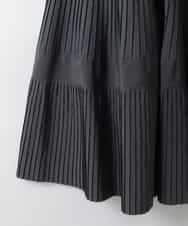 ZMHGE25140 al'aise modulation(アレーズモジュレーション) ティアードデザインプリーツスカート ダークグレー