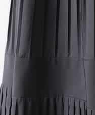 ZMHGE25140 al'aise modulation(アレーズモジュレーション) ティアードデザインプリーツスカート ダークグレー