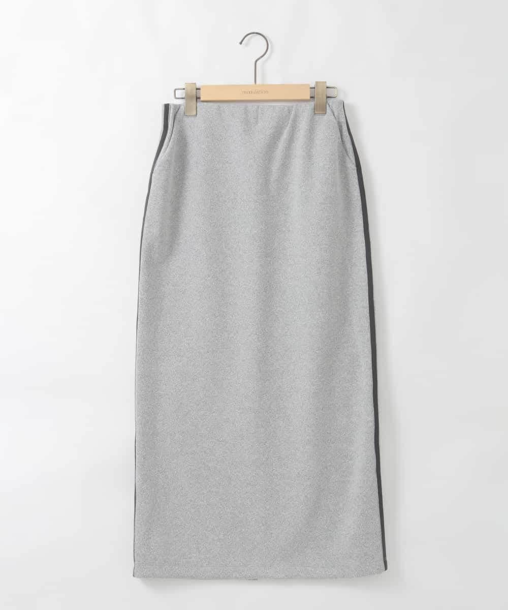 ZMHGE27138 al'aise modulation(アレーズモジュレーション) 【日本製】サイドラインナロースカート ブラック