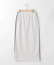 ZMHGE27138 al'aise modulation(アレーズモジュレーション) 【日本製】サイドラインナロースカート シルバー