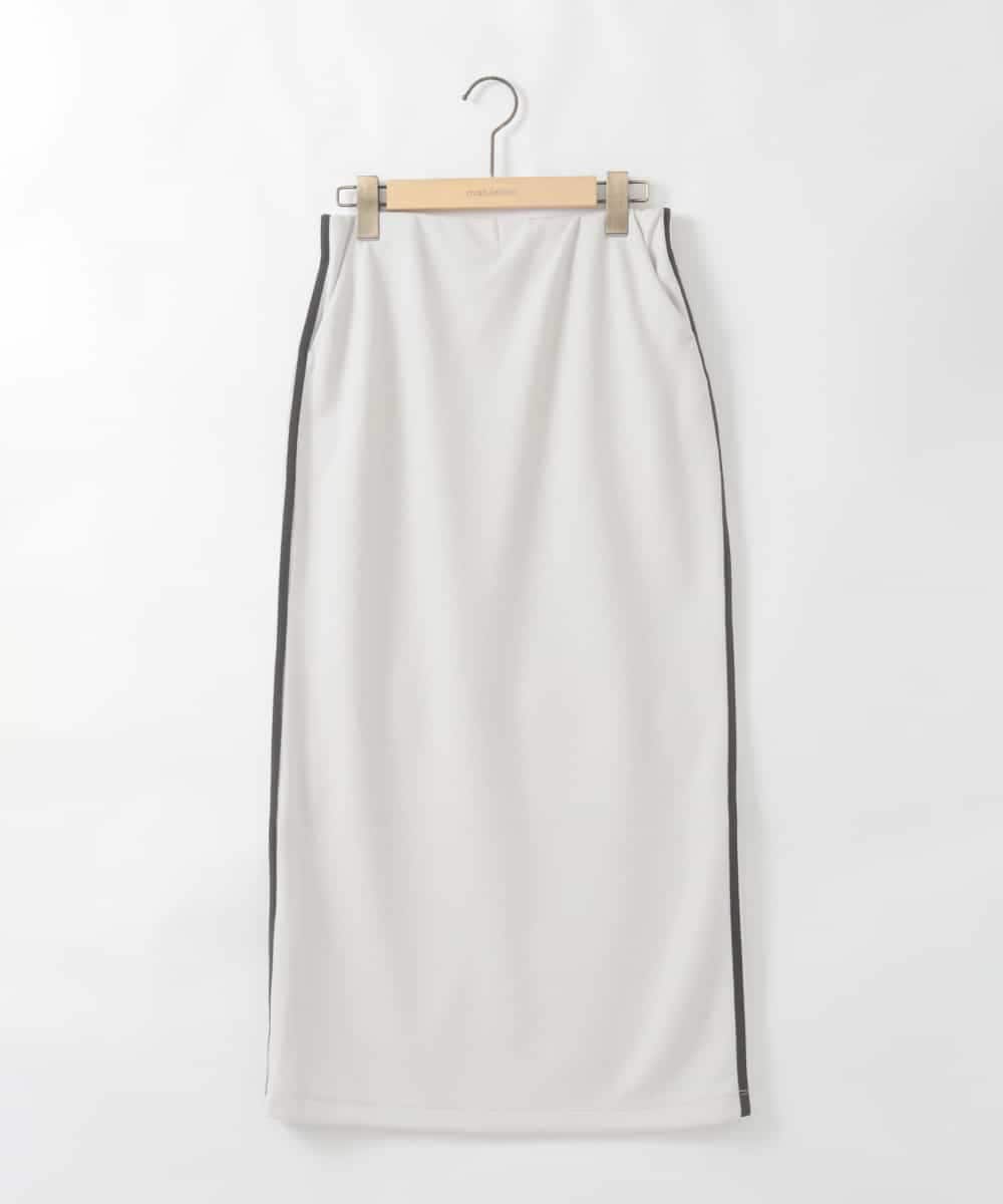 ZMHGE27138 al'aise modulation(アレーズモジュレーション) 【日本製】サイドラインナロースカート シルバー