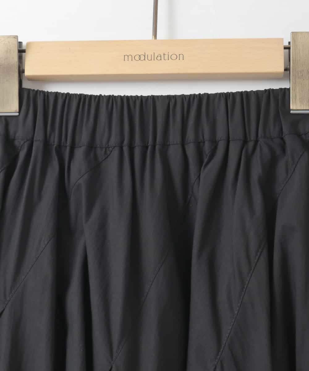 ZMHGE28148 al'aise modulation(アレーズモジュレーション) イレギュラータックデザインスカート ブラック