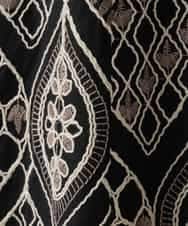 ZMHGE29091 al'aise modulation(アレーズモジュレーション) エンブロイダリーフレアスカート ブラック