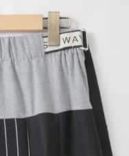 ZMHGE31138 al'aise modulation(アレーズモジュレーション) 異素材パターンゴアードスカート ブラック