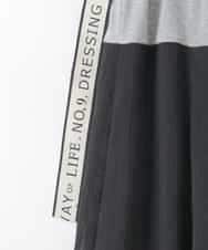 ZMHGE31138 al'aise modulation(アレーズモジュレーション) 異素材パターンゴアードスカート ブラック