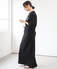 ZMHGE38120 al'aise modulation(アレーズモジュレーション) Iラインスウェットスカート ブラック