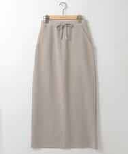ZMHGE38120 al'aise modulation(アレーズモジュレーション) Iラインスウェットスカート ライトグレー