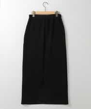 ZMHGE38120 al'aise modulation(アレーズモジュレーション) Iラインスウェットスカート ブラック