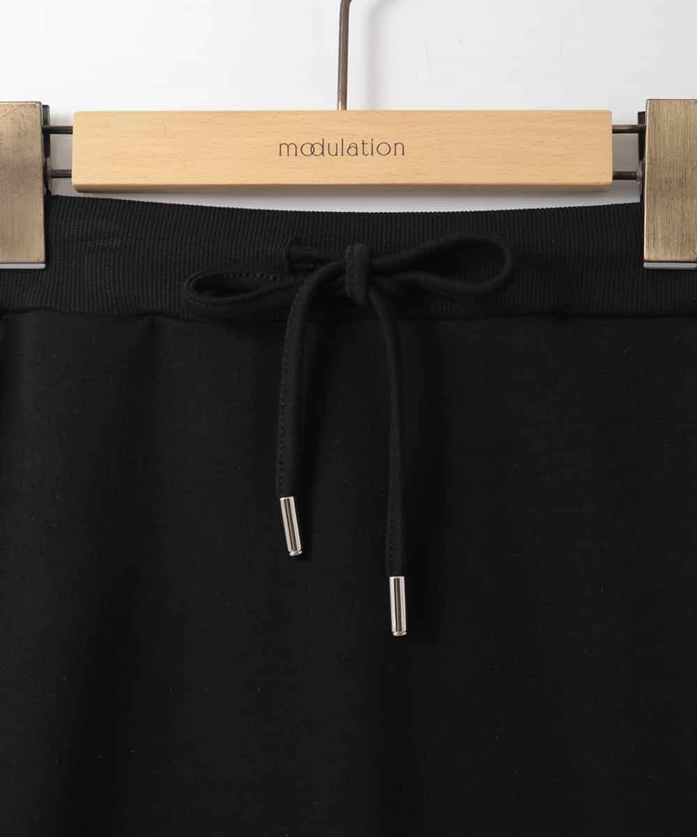 ZMHGE38120 al'aise modulation(アレーズモジュレーション) Iラインスウェットスカート ブラック