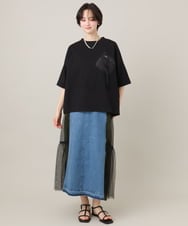 ZMHGE39160 al'aise modulation(アレーズモジュレーション) レイヤードチュールドッキングスカート ライトブルー
