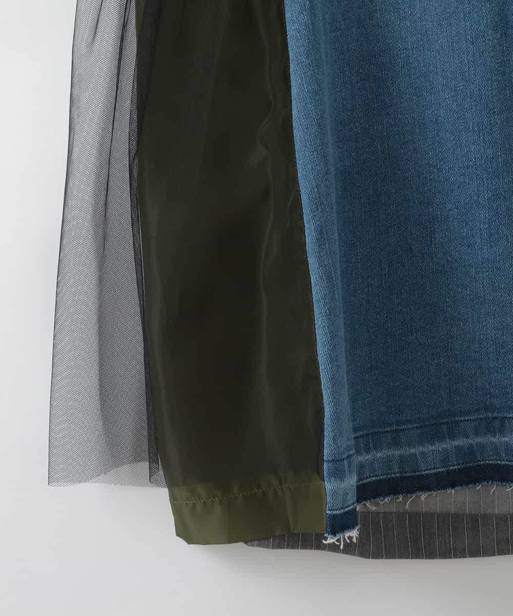 ZMHGE39160 al'aise modulation(アレーズモジュレーション) レイヤードチュールドッキングスカート ライトブルー