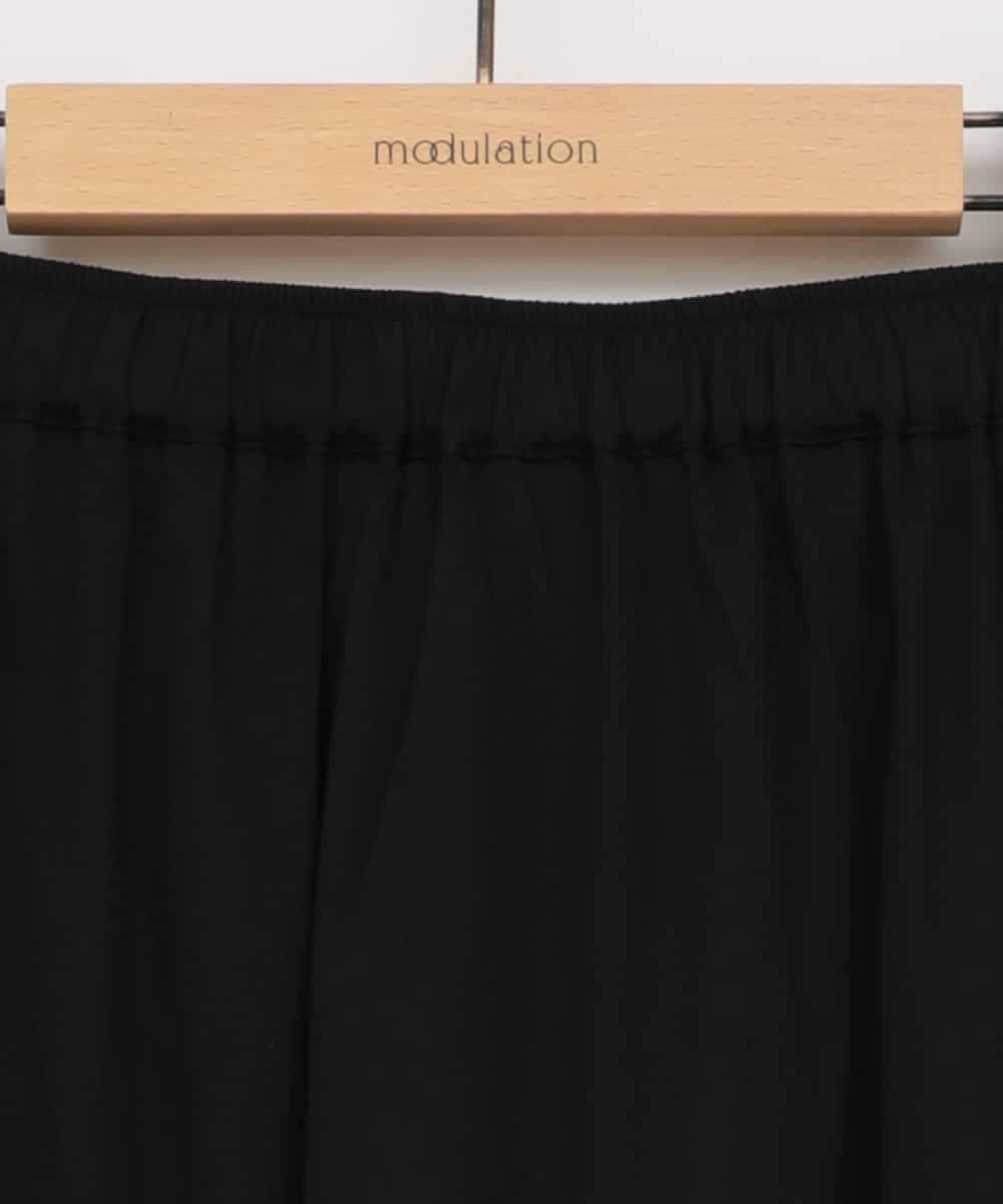 ZMHHB45138 al'aise modulation(アレーズモジュレーション) メッシュティアードコットンスカート ブラック