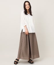 ZMHHE02110 al'aise modulation(アレーズモジュレーション) 【洗える】小付きジャガードデザインフレアスカート ベージュ