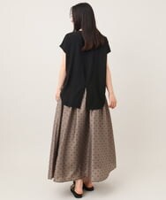 ZMHHE02110 al'aise modulation(アレーズモジュレーション) 【洗える】小付きジャガードデザインフレアスカート ベージュ