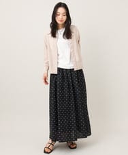 ZMHHE02110 al'aise modulation(アレーズモジュレーション) 【洗える】小付きジャガードデザインフレアスカート ブラック