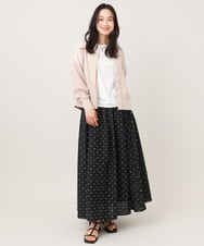 ZMHHE02110 al'aise modulation(アレーズモジュレーション) 【洗える】小付きジャガードデザインフレアスカート ブラック