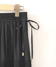 ZMHIB23139 al'aise modulation(アレーズモジュレーション) 【洗える】ギャザーデザインティアードスカート ブラック