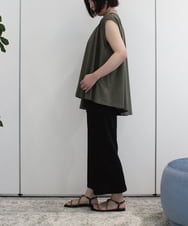ZMHIB62070 al'aise modulation(アレーズモジュレーション) 【洗える】配色ラインナローシルエットスカート ブラック