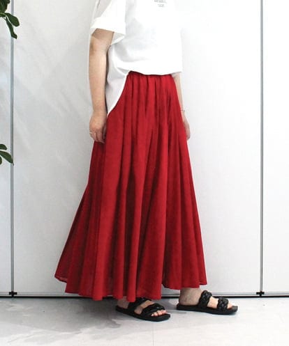 ZMHIB64120 al'aise modulation コットンギャザースカート