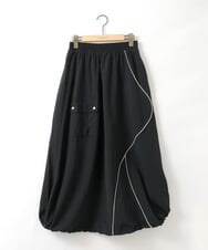 ZMHIE03099 al'aise modulation(アレーズモジュレーション) 切り替えアクセントイージーフレアスカート ブラック