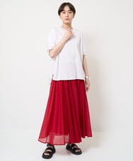ZMHIW05120 al'aise modulation(アレーズモジュレーション) コットンエアリースカート レッド