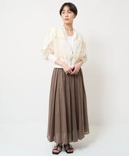 ZMHIW05120 al'aise modulation(アレーズモジュレーション) コットンエアリースカート ベージュ