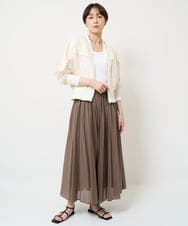 ZMHIW05120 al'aise modulation(アレーズモジュレーション) コットンエアリースカート ベージュ