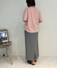 ZMHJB01070 al'aise modulation(アレーズモジュレーション) 【洗える】サイドラインナロースカート ライトグレー