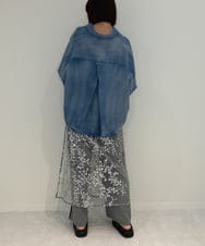ZMHJB05090 al'aise modulation(アレーズモジュレーション) スパンコール刺繍ラップスカート シルバー