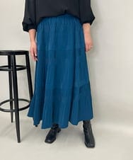 ZMHJB10140 al'aise modulation(アレーズモジュレーション) 切り替えプリーツスカート ブルー