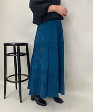 ZMHJB10140 al'aise modulation(アレーズモジュレーション) 切り替えプリーツスカート ブルー