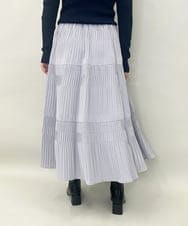 ZMHJB10140 al'aise modulation(アレーズモジュレーション) 切り替えプリーツスカート ライトグレー