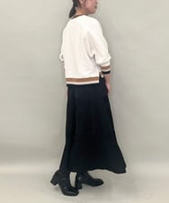 ZMHJB10140 al'aise modulation(アレーズモジュレーション) 切り替えプリーツスカート ブラック