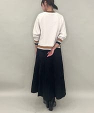 ZMHJB10140 al'aise modulation(アレーズモジュレーション) 切り替えプリーツスカート ブラック