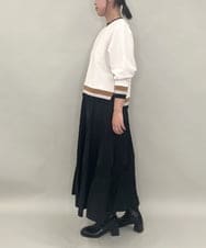 ZMHJB10140 al'aise modulation(アレーズモジュレーション) 切り替えプリーツスカート ブラック