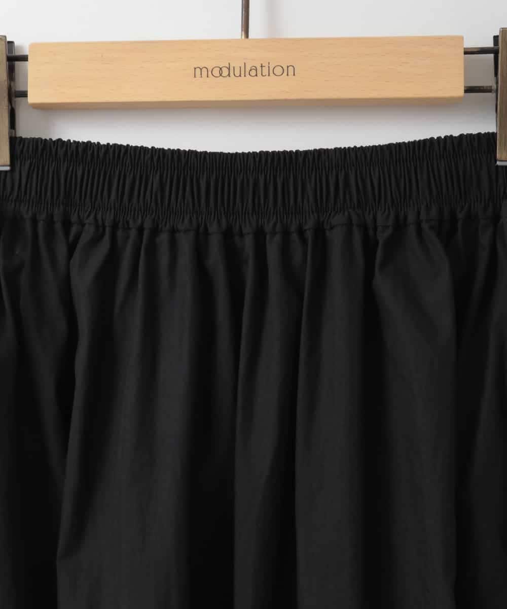 ZMHJE01139 al'aise modulation(アレーズモジュレーション) 【洗える】サイドジップ付きタックスカート ブラック