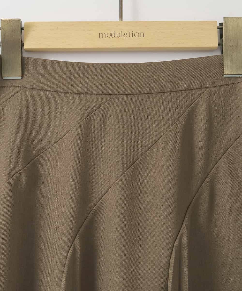 ZMHJE02160 al'aise modulation(アレーズモジュレーション) 【洗える】パネルフレアスカート ベージュ