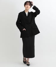 ZMJAB65170 al'aise modulation(アレーズモジュレーション) 【セットアップ対応】ノーカラーデザインジャケット ブラック