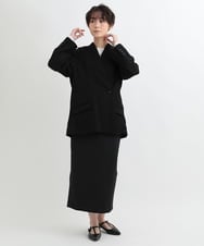 ZMJAB65170 al'aise modulation(アレーズモジュレーション) 【セットアップ対応】ノーカラーデザインジャケット ブラック