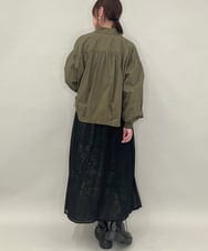 ZMJAE15145 al'aise modulation(アレーズモジュレーション) サイドラインラウンドシルエットシャツ カーキ