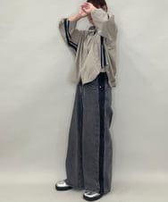 ZMJAE15145 al'aise modulation(アレーズモジュレーション) サイドラインラウンドシルエットシャツ グレー