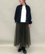 ZMJAE15145 al'aise modulation(アレーズモジュレーション) サイドラインラウンドシルエットシャツ ブラック