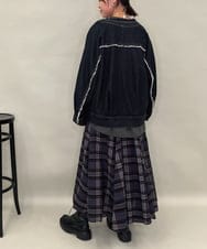 ZMJAE16148 al'aise modulation(アレーズモジュレーション) フリンジコットンデニムジャケット ブラック