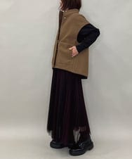 ZMJAE17148 al'aise modulation(アレーズモジュレーション) スリーブレスデザインジャケット ベージュ