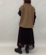 ZMJAE17148 al'aise modulation(アレーズモジュレーション) スリーブレスデザインジャケット ベージュ