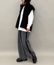 ZMJAE17148 al'aise modulation(アレーズモジュレーション) スリーブレスデザインジャケット ブラック