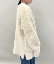 ZMJAE20199 al'aise modulation(アレーズモジュレーション) 【10月先行予約アイテム】フェザーヤーンコーディガン オフホワイト